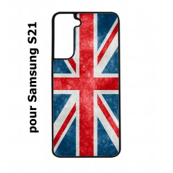 Coque noire pour Samsung Galaxy S21 Drapeau Royaume uni - United Kingdom Flag