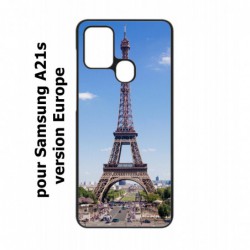 Coque noire pour Samsung Galaxy A21s Tour Eiffel Paris France