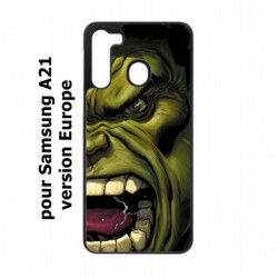 Coque noire pour Samsung Galaxy A21 Monstre Vert Hulk Hurlant