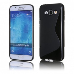 coque S-Line noire pour smartphone Samsung Galaxy A8