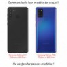 Coque pour Samsung Galaxy A21 PANDA BOO© Français béret baguette - coque humour - coque noire TPU souple (Galaxy A21)