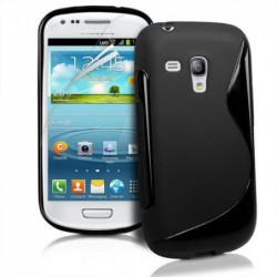 coque S-Line noire pour smartphone Samsung Galaxy S3 Mini