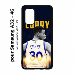 Coque noire pour Samsung Galaxy A32 - 4G Stephen Curry Golden State Warriors Basket 30