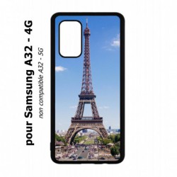 Coque noire pour Samsung Galaxy A32 - 4G Tour Eiffel Paris France