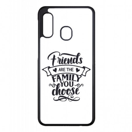 Coque noire pour Samsung Galaxy A32 - 4G Friends are the family you choose - citation amis famille