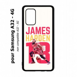 Coque noire pour Samsung Galaxy A32 - 4G star Basket James Harden 13 Rockets de Houston