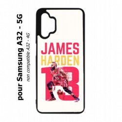 Coque noire pour Samsung Galaxy A32 - 5G star Basket James Harden 13 Rockets de Houston