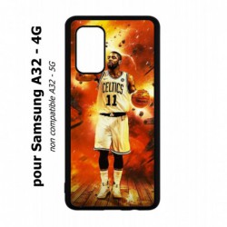 Coque noire pour Samsung Galaxy A32 - 4G star Basket Kyrie Irving 11 Nets de Brooklyn