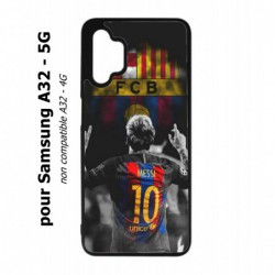 Coque noire pour Samsung Galaxy A32 - 5G Lionel Messi 10 FC Barcelone Foot