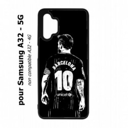 Coque noire pour Samsung Galaxy A32 - 5G Lionel Messi FC Barcelone Foot