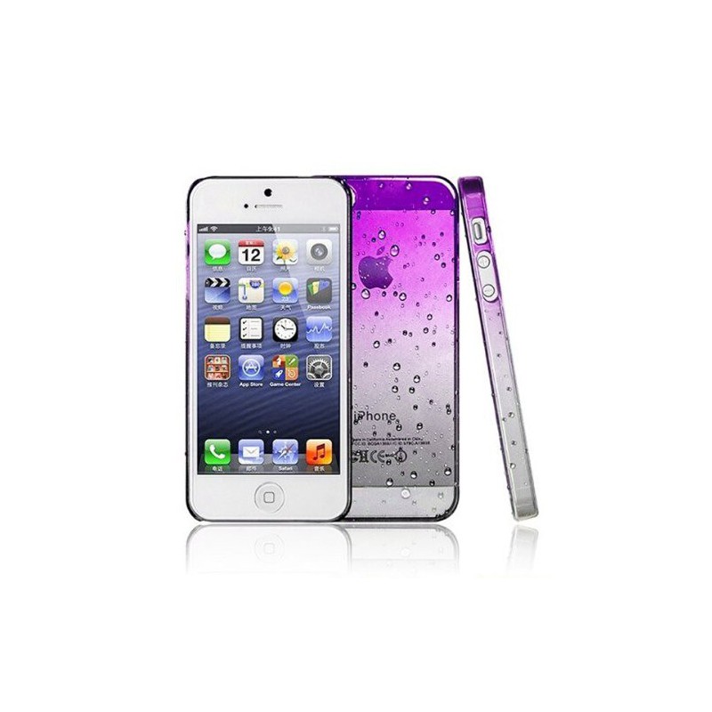 coque Goutte de pluie pour smartphone Iphone 5/Iphone 5S/Iphone SE Goutte de Pluie Violet