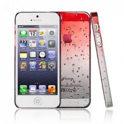 coque Goutte de pluie pour smartphone Iphone 5/Iphone 5S/Iphone SE Goutte de Pluie Rouge