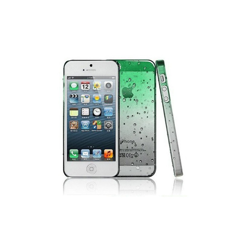 coque Goutte de pluie pour smartphone Iphone 5/Iphone 5S/Iphone SE Goutte de Pluie Vert
