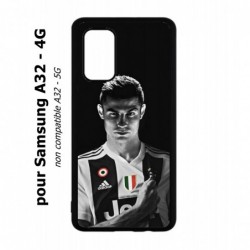 Coque noire pour Samsung Galaxy A32 - 4G Cristiano Ronaldo Club Foot Turin