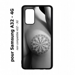 Coque noire pour Samsung Galaxy A32 - 4G coque sexy Cible Fléchettes - coque érotique