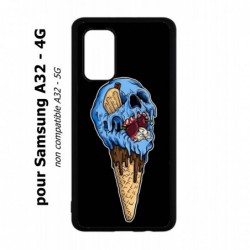 Coque noire pour Samsung Galaxy A32 - 4G Ice Skull - Crâne Glace - Cône Crâne - skull art