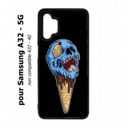 Coque noire pour Samsung Galaxy A32 - 5G Ice Skull - Crâne Glace - Cône Crâne - skull art