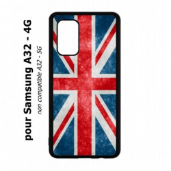 Coque noire pour Samsung Galaxy A32 - 4G Drapeau Royaume uni - United Kingdom Flag