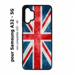 Coque noire pour Samsung Galaxy A32 - 5G Drapeau Royaume uni - United Kingdom Flag