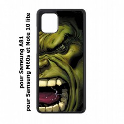 Coque noire pour Samsung Galaxy A81 Monstre Vert Hulk Hurlant