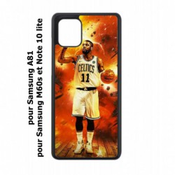 Coque noire pour Samsung Galaxy M60s star Basket Kyrie Irving 11 Nets de Brooklyn