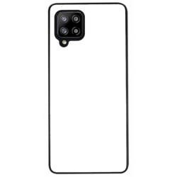 Coque pour Samsung Galaxy A42 5G motif géométrique pattern noir et blanc - ronds blancs - coque noire TPU souple