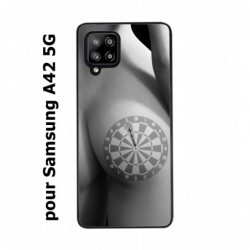 Coque noire pour Samsung Galaxy A42 5G coque sexy Cible Fléchettes - coque érotique