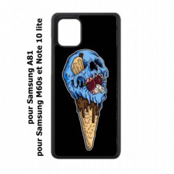 Coque noire pour Samsung Galaxy A81 Ice Skull - Crâne Glace - Cône Crâne - skull art