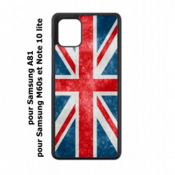 Coque noire pour Samsung Galaxy A81 Drapeau Royaume uni - United Kingdom Flag
