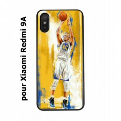 Coque noire pour Xiaomi Redmi 9A Stephen Curry Golden State Warriors Shoot Basket