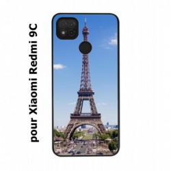 Coque noire pour Xiaomi Redmi 9C Tour Eiffel Paris France