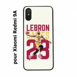 Coque noire pour Xiaomi Redmi 9A star Basket Lebron James Cavaliers de Cleveland 23