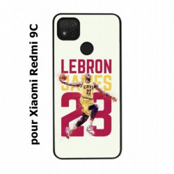 Coque noire pour Xiaomi Redmi 9C star Basket Lebron James Cavaliers de Cleveland 23