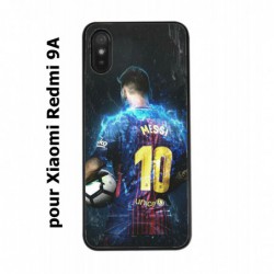 Coque noire pour Xiaomi Redmi 9A Lionel Messi FC Barcelone Foot