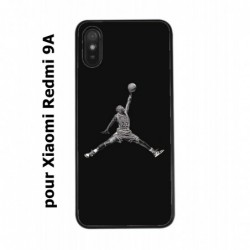 Coque noire pour Xiaomi Redmi 9A Michael Jordan 23 shoot Chicago Bulls Basket