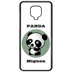 Coque noire pour Xiaomi Redmi 9A Panda tout mignon