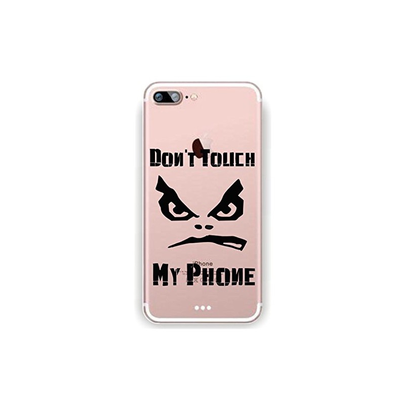 Coque Iphone 5C Silicone Transparente Don't Touch My Phone 2