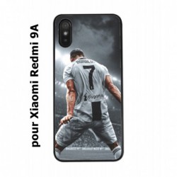 Coque noire pour Xiaomi Redmi 9A Cristiano Ronaldo club foot Turin Football stade