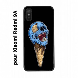 Coque noire pour Xiaomi Redmi 9A Ice Skull - Crâne Glace - Cône Crâne - skull art
