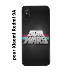 Coque noire pour Xiaomi Redmi 9A logo Stars Wars fond gris - légende Star Wars