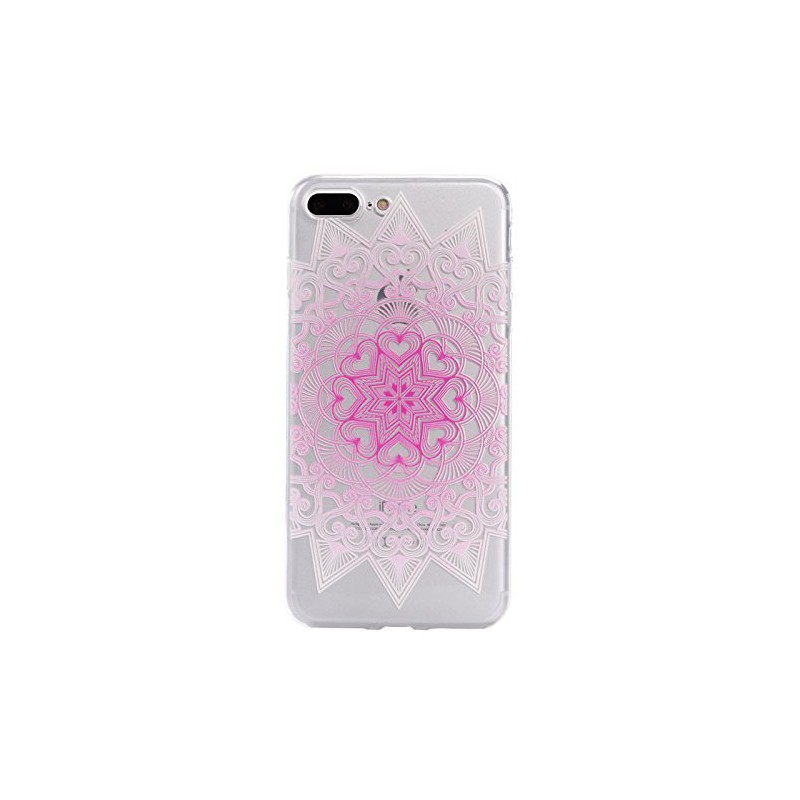 Coque Iphone 5C Silicone Transparente Motif Pattern Design Fleur A8 Gel-Housse Étui Clair Transparente Ultra Mince