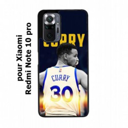 Coque noire pour Xiaomi Redmi Note 10 PRO Stephen Curry Golden State Warriors Basket 30