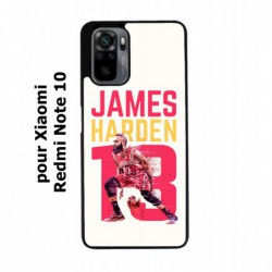 Coque noire pour Xiaomi Redmi Note 10 star Basket James Harden 13 Rockets de Houston