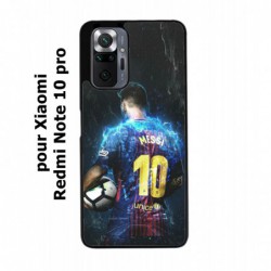 Coque noire pour Xiaomi Redmi Note 10 PRO Lionel Messi FC Barcelone Foot