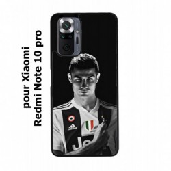 Coque noire pour Xiaomi Redmi Note 10 PRO Cristiano Ronaldo Club Foot Turin