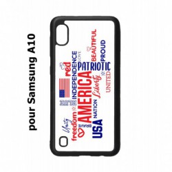 Coque noire pour Samsung Galaxy A10 USA lovers - drapeau USA - patriot