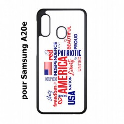Coque noire pour Samsung Galaxy A20e USA lovers - drapeau USA - patriot