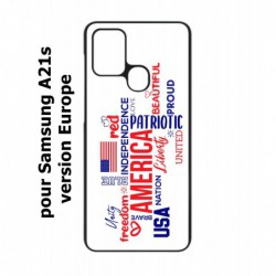Coque noire pour Samsung Galaxy A21s USA lovers - drapeau USA - patriot