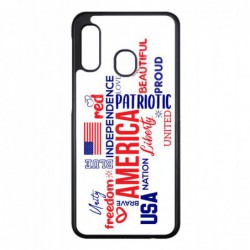 Coque noire pour Samsung Note 2 N7100 USA lovers - drapeau USA - patriot