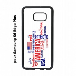 Coque noire pour Samsung Galaxy S6 Edge Plus USA lovers - drapeau USA - patriot